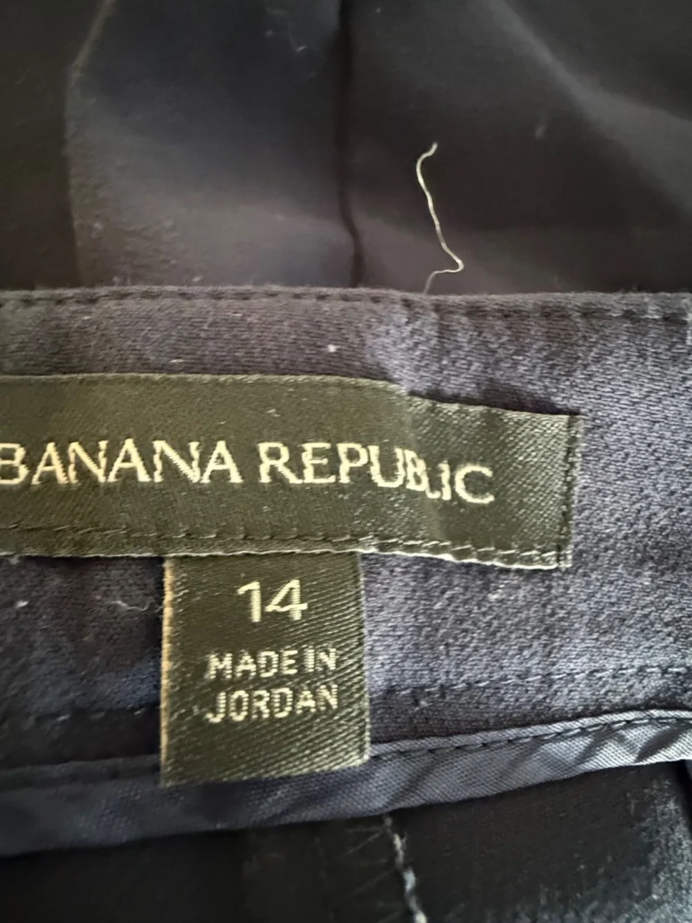 Women's Banana Republic Sz 14 Polyester Navy Scallop Bottom 5